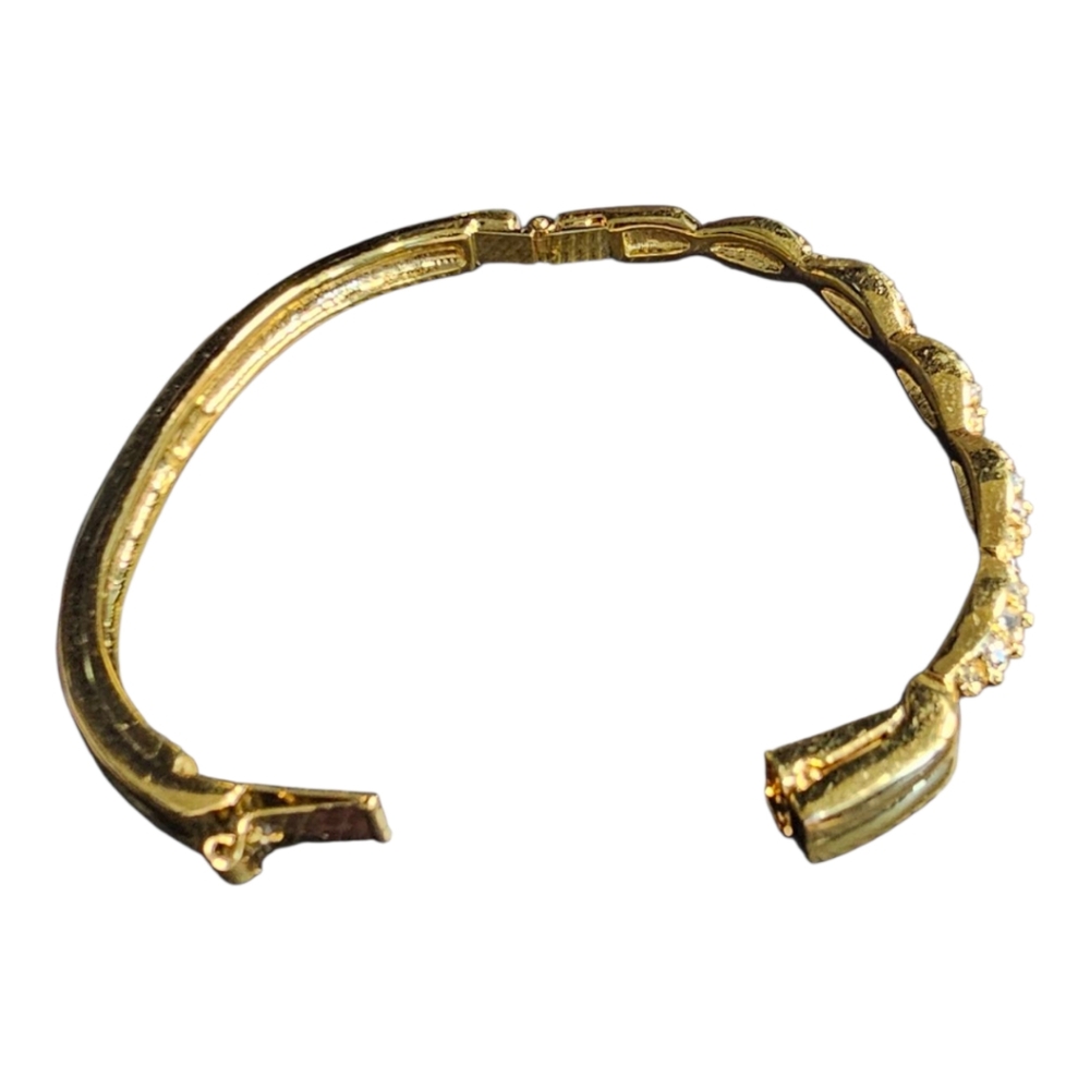 Swarovski Gold-Tone Hinged  Bracelet with Crystal Accents - Picture 6 of 9